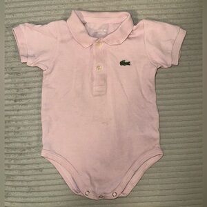 Lacoste Pink Polo Baby Onesie